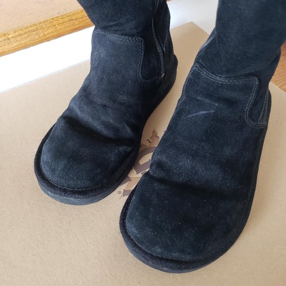 Rare western style UGG Joplin Studded Tall Black Boots Suede - Picture 6 of 14